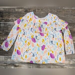 OshKosh B'gosh Colorful Patterned Ruffle Blouse
